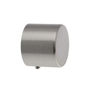 Lounge - Bois-Metal | Ø28 | 2 Embouts Bouchon Métal | Chrome Mat