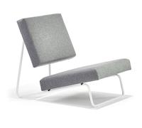 Lounge Chair Hirche fauteuil TISSU BLANC / TISSU GRIS CLAIR Richard Lampert OFFRE SPECIALE - RICHARD LAMPERT 1021W 1023G EZ