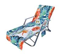 Lounge Chair Towels, Pool Chair Cover Towel, Quick Dry Absorbent Non Slip with Side Pockets Secure Fit, Sunbathing Towel Cover Wrap for Outdoor Patio Garden Lawn Backyard Beach, 82.68x29.53 Inches