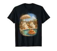 Lounge De Piscine Summerween Ghosts Halloween Estival T-Shirt