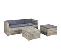 Lounge en poly rotin Punta Cana Gris chiné, gris M