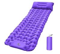 Lounge Mat - Your Portable Chill Zone, Inflatable Camping Sleeping Pad with Built-in Foot Pump, Self-Inflating Travel Air Mattress, Lightweight Portable Car Tent Bed for Outdoor Travelers (Purple)
