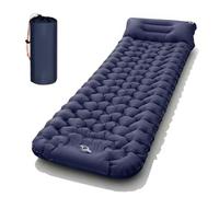 Lounge Mat - Your Portable Chill Zone, Thick Memory Foam Sleeping Pad for Camping, Self Inflating Travel Air Mattress with Pump for Travel Tent Hiking Backpacking Trip Car Camp Gear (Navy Blue)