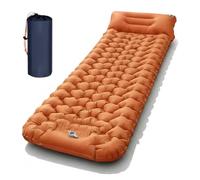 Lounge Mat - Your Portable Chill Zone, Thick Memory Foam Sleeping Pad for Camping, Self Inflating Travel Air Mattress with Pump for Travel Tent Hiking Backpacking Trip Car Camp Gear (Orange)