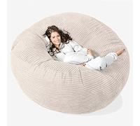 Lounge Pug, Canapé Pouf Géant 'Grande Mammouth', Gros Pouf Côtelé Créme