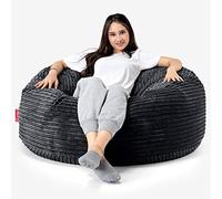 Lounge Pug, Canapé Pouf Géant 'Mammouth', Côtelé Noir
