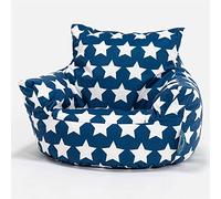 Lounge Pug, Fauteuil Enfant, Pouf Enfant, Imprimé Bleu étoile