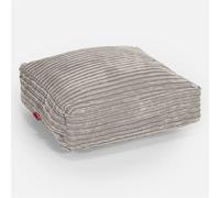 Lounge Pug Grand Coussin de Sol 50x50 cm en Velours Côtelé - Épaisseur Idéale, Coussin d'Assise Confortable et Élégant, Facilement Transportable - Vison