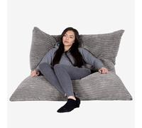 Lounge Pug Pouf Coussin Géant XXL en Velours Côtelé - Grand Coussin d'assise, Pouf Intérieur et Extérieur, Maniable & Polyvalent - Anthracite