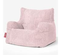 Lounge Pug Pouf Fauteuil pour Ados 6-14 Ans, Pouf Enfant, Côtelé Rose