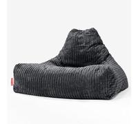 Lounge Pug Pouf Poire Fauteuil Relax en Velours Côtelé - Assise Large, Dossier Montant, Gros Pouf Confortable Adulte, Ado - Noir