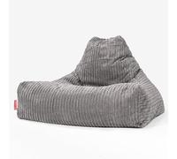 Lounge Pug Pouf Poire Fauteuil Relax en Velours Côtelé - Assise Large, Dossier Montant, Gros Pouf Confortable Adulte, Ado - Anthracite