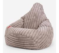 Lounge Pug Pouf Poire Gamer en Velours Côtelé Ultra Pelucheux - Facilement Transportable, Assise Confortable, Pouf Salon, Adulte, Chambre Ado - Vison