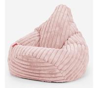 Lounge Pug Pouf Poire Gamer en Velours Côtelé Ultra Pelucheux - Facilement Transportable, Assise Confortable, Pouf Salon, Adulte, Chambre Ado - Rose Pastel
