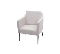 Fauteuil De Salon Hwc-H93a, Fauteuil Cocktail Fauteuil Relax Fauteuil Tissu/Textile Crème-Beige Multicolore