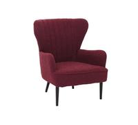 Lounge-Sessel HWC-K37 Bouclé (600g/m²) Öko-Tex bordeaux