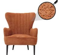 Fauteuil lounge HWC-K37 Chenille (500g/m²) Oeko-Tex orange