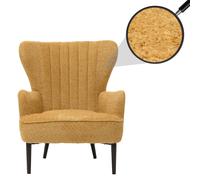 Fauteuil lounge MENDLER HWC-K37 Chenille (500g/m²) Oeko-Tex jaune Jaune G