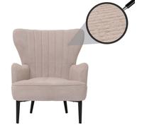Fauteuil lounge HWC-K37 Cord (290g/m²) Oeko-Tex beige