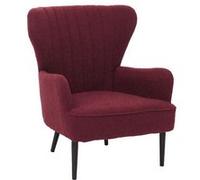 Lounge-Sessel MENDLER HWC-K37 Bouclé (600g/m²) Öko-Tex bordeaux Bordeaux G