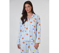 Loungeable Loungeable Blue Pancake Day Breakfast Long Sleeve Button Through Pyjamas