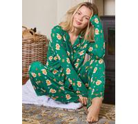 Loungeable Loungeable Green Christmas Gingerbread Jersey Pyjamas Set
