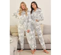 Loungeable Loungeable Grey Christmas Penguin Luxury Fleece All in one