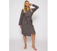 Loungeable Loungeable Grey Cotton Waffle Robe Grey XL (EU 48-50)