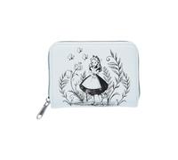 Loungefly Disney Alice au pays des merveilles Mini portefeuille zippé Noir et blanc