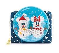 Loungefly Portefeuille Disney Snowman Mickey & Minnie Snow Globe Bleu