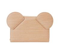 Loungefly Porte-monnaie zippé Disney Mickey Straw Cosplay Beige