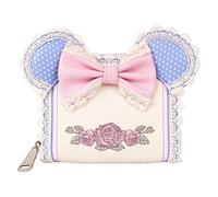 Loungefly Disney Minnie Portefeuille zippé avec oreilles en dentelle et fleurs