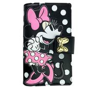 Loungefly Disney Minnie Mouse Portefeuille en Similicuir avec Rabat et Fermeture à Pression