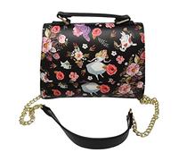 Loungefly Disney Sac main bandouli re Motif Alice au pays des merveilles, noir, Large