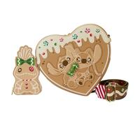 Loungefly Disney Stitch Sac à bandoulière parfumé ange et Stitch en forme de cœur en pain d'épices avec porte-monnaie, multicolore