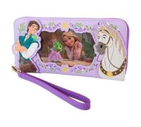 Loungefly Disney Tangled Raiponce Portefeuille lenticulaire zippé autour de la dragonne