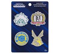 Loungefly FUNKO 4 Pack PIN SET: MHA - U.A. High School - UA HIGH - My Hero Academia Pin en Émail - Broche Fantaisie Mignonne à Collectionner - pour les Sacs à Dos et Sacs - Idée de Cadeau