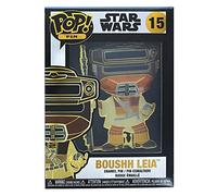 Loungefly Funko POP! Enamel Pin: Boushh Princess Leia - Princesse Leia - Star Wars Pin en Émail - Broche Fantaisie Mignonne à Collectionner - pour les Sacs à Dos et Sacs - Idée de Cadeau