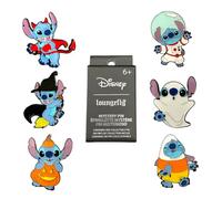 Loungefly Funko - Stitch - Disney: Stich Halloween - Blind Box Enamel Pin - Lilo And Stitch - Boîte Mystère Pin en Émail - Broche Fantaisie Mignonne à Collectionner - pour les Sacs à Dos et Sacs