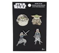 Loungefly : Funko - The Child - Star Wars: Ahsoka Yoda Enamel Pin Set 4pk - Star Wars: The Mandalorian Pin en Émail - Broche Fantaisie Mignonne à Collectionner - pour Les Sacs à Dos et Sacs