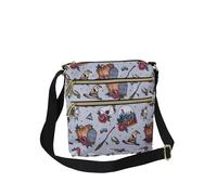 Loungefly Harry Potter Sac de voyage à bandoulière Motif reliques de tatouage, gris, Medium