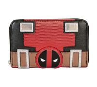 Loungefly Marvel Deadpool Metallic Collection Portefeuille zippé Rouge