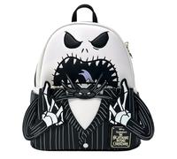 Loungefly Mini sac à dos Jack Skellington en colère exclusif de Monsieur Jack - Un article de collection Disney indispensable pour les fans de NBC, noir, Moderne, minimaliste