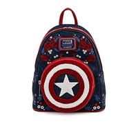 LOUNGEFLY, Mochila Escudo Floral Capitan America 80Th Marvel 26cm Femme, Multicolore