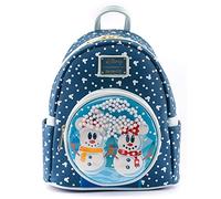 Disney Loungefly Mickey Minnie Snowman Backpack 26 Cm Bleu