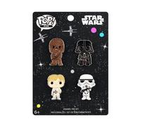 Loungefly Pack Pin Set: Star Wars - Assortment - Luke Chewy Darth Storm Trpr - Star Wars Pin en Émail - Broche Fantaisie Mignonne à Collectionner - pour les Sacs à Dos et Sacs - Idée de Cadeau