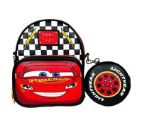 Loungefly Pixar Cars Lightning McQueen Mini sac à dos convertible en velours côtelé