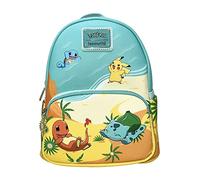 Loungefly Pokemon Original Starters Beach Scene Sac main bandouli re double sangle pour femme, bleu, Medium