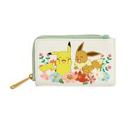 Loungefly Pokemon - Pikachu & Eevee - Floral Wallet - Porte-Monnaie Mignon à Collectionner - Idée de Cadeau - Étui Porte Cartes avec Plusieurs Fentes pour Les Cartes - Produits Officiels - Anime Fans