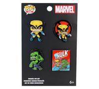 Loungefly Pop! 4PKPN: Marvel - Wolverine - Wolverine 50TH Anniversary Comic Action - X-Men Pin en Émail - Broche Fantaisie Mignonne à Collectionner - pour Les Sacs à Dos et Sacs - Idée de Cadeau